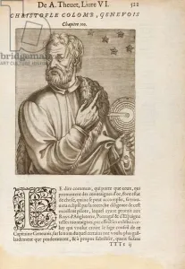 Navigating Prints: Christopher Columbus Using Star Navigation, 1584 (engraving)
