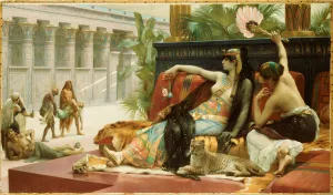 Cleopatra Testing Poison on Condemned Slaves, 1887 (oil on canvas) Cleopatra Testing Poison on Condemned Slaves, 1887 (oil on canvas)