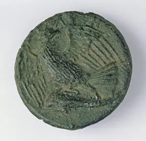 Coins, Banknotes, Stamps, Seals And Medals Prints: Coin, reverse depicting an eagle attacking a dolphin