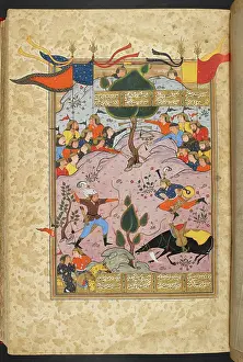 Assaulting Prints: Combat of Rustam and Ashkabus