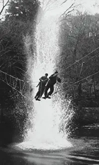 Challenge Prints: Commandos crossing a river by a Toggle bridge under enemy fire