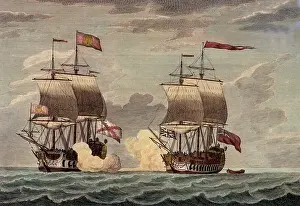 Assault Prints: Commodore Anson in the Centurion with a crew of 227
