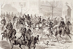 Third Republic France 1870 1940 Prints: Commune delegate being escorted through streets of Paris, 1871, France