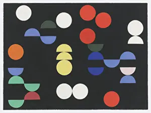 Abstraction Prints: Composition with Circles and Semicircles, 1938 (gouache on paper)