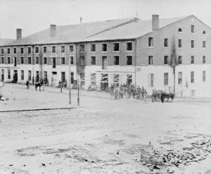 The Confederate Libby Prison for Prisoners of War at Richmond, Virginia (b/w photo) The Confederate Libby Prison for Prisoners of War at Richmond, Virginia (b/w photo)