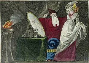 Conjuror Prints: A conjuror and his assistant