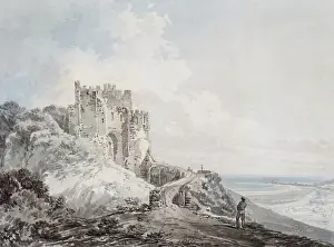Joseph Mallord William Turner Prints: The Constable's Tower, Dover Castle, c.1793 (pencil with blue & grey washes)