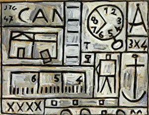 Artist Uruguayan Prints: Constructive Art; Arte Constructivo, 1947 (oil on board)