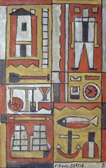 Stylized Prints: Constructive (tempera on canvas)