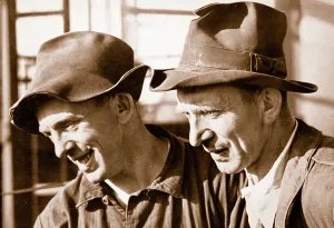 German Photographer Prints: Contentment at having found work is expressed on their faces