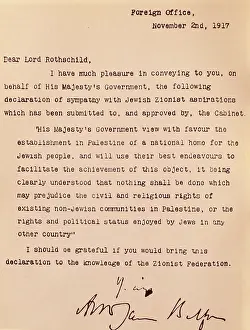 Establishment Prints: Copy of the Balfour Declaration