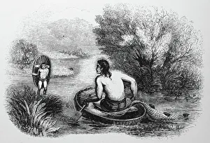 Propelled Prints: A coracle, 1850