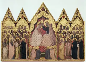 Bernardo Daddi Prints: Coronation of the Virgin (tempera on panel)