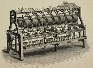 Lindustria Prints: Coupling winder, spinning machine