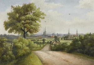 Coventry Spires from Barkers Butts Lane, early 20th century (oil on board) Coventry Spires from Barkers Butts Lane, early 20th century (oil on board)