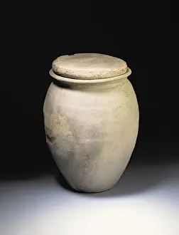 Neolithic Prints: Cremation urn with lattice work pattern