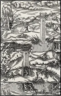 Drainage Prints: Cross-section of mine