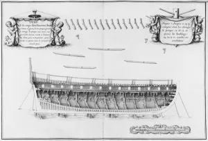 Keel Prints: Cross-section of a vessel lined inside, illustration from the Atlas de Colbert