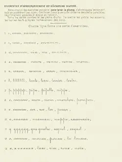 Cahier Prints: Cursive notebook, models to be reproduced, c.1890 (print)