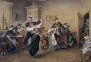 Harriet Backer Prints: Dance at the loft