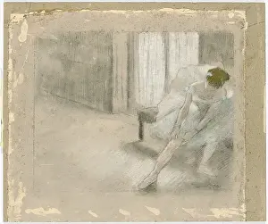 Adjusting Prints: Dancer Seated, Readjusting her Stocking, Danseuse tirant son maillot (La precaution), c