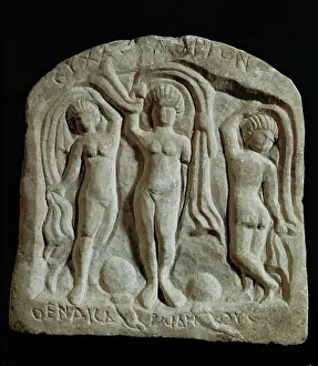 Mermaid Prints: Three dancing nymphs
