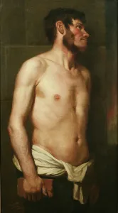George Henry Hall Prints: Dead Rabbit (Study of the Nude or Study of an Irishman), 1858 (oil on canvas)
