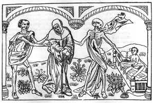 Death taking the Beggar and the Child, from the Danse Macabre, published Paris Death taking the Beggar and the Child, from the Danse Macabre, published Paris