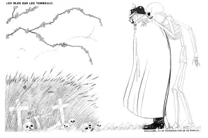 Death telling Kaiser Wilhelm that he will never eat bread made from wheat grown on the corpses Death telling Kaiser Wilhelm that he will never eat bread made from wheat grown on the corpses