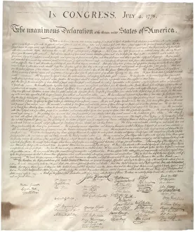 Declaration of Independence, 1776, 1st January 1823 (facsimile on vellum)