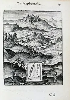Philippe Danfrie Prints: Declaration de l'usage du graphometre (essay on trigonometry)