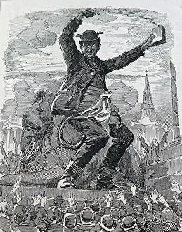 Demonic Prints: A devil type figure, 1850