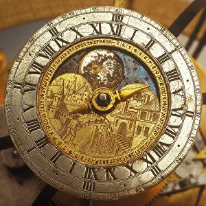 Cosmos Prints: Dial detail of celestial clockwork globe