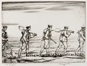 Bernard John Partridge Prints: The Diggers, 1918 (etching)