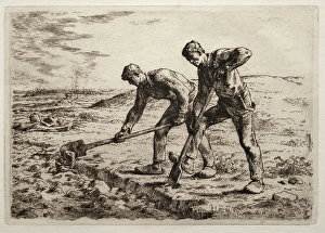 Spade Prints: The Diggers (etching)