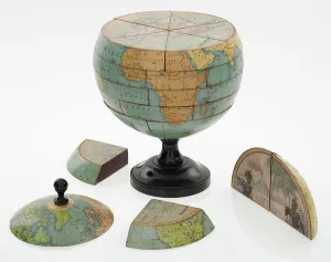 Globes Prints: The dissected globe. The segments form eight cross-sections