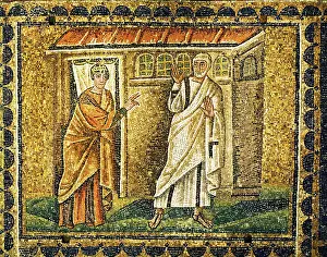Ravenna Prints: The doorkeeper recognizes Saint Peter, 6th century (mosaic)