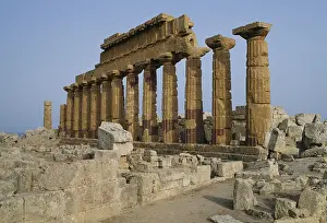 Doric Prints: Doric columns of Temple E or Temple of Hera