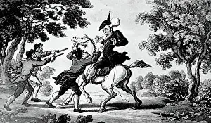 Cartoonist Prints: Dr Syntax set upon by footpads
