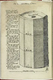 Hive Prints: A drawing of an octagonal beehive