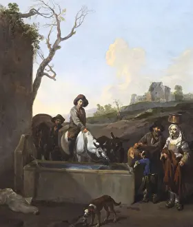 Michelangelo Cerquozzi Prints: Drinking trough