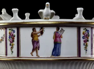 Drinks cooler, De Sangro tableware, porcelain, Royal Porcelain Factory, Naples manufacture, Detail, Italy, 18th century