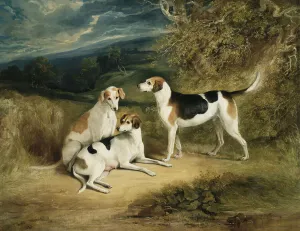 The Duke of Rutland's Hounds with Belvoir Castle in the Distance The Duke of Rutland's Hounds with Belvoir Castle in the Distance