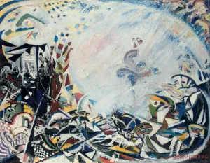 Jules Schmalzigaug Prints: The Dynamic of the Dance; Het dynamische van de dans, 1913 (oil on canvas)