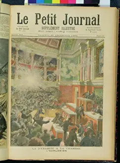 Dynamite Explodes in the Chamber of Deputies, front cover of Le Petit Journal