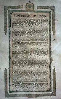 Ecuador Prints: Ecuador's Declaration of Independence, October 9, 1820, 19th century