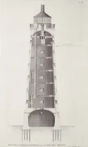 Edystone Lighthouse engraved by John Record (fl.1768-80), 1781 (engraving) Edystone Lighthouse engraved by John Record (fl.1768-80), 1781 (engraving)