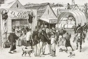 Delinquency Prints: England (C19th). Colonization (1880)