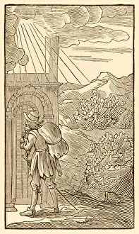 Bunyan Prints: He that will enter in must first without Stand knocking at the Gate