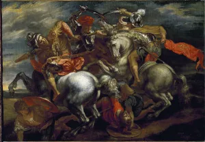 Episode of the Battle of Anghiari in 1440 (oil on canvas, 16th-17th century) Episode of the Battle of Anghiari in 1440 (oil on canvas, 16th-17th century)